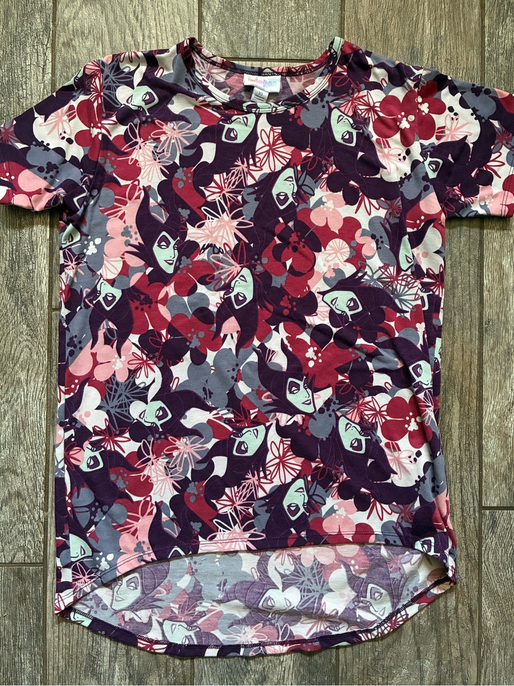 Lularoe Disney Maleficent Girls Shirt Size 10